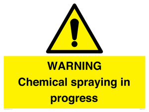 WARNING Chemical spraying in progress